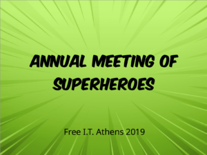 Cover of the annual meeting slideshow 2019